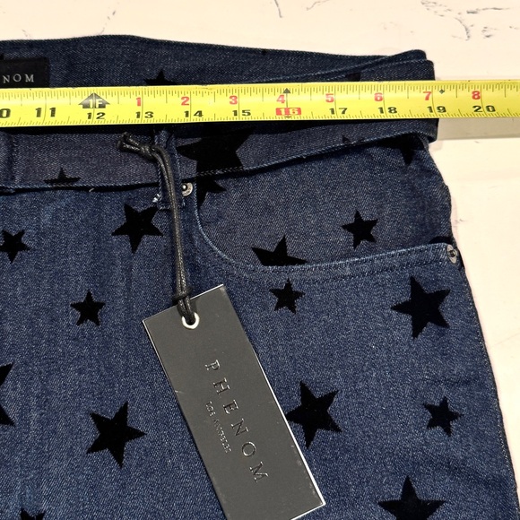 Phenom Los Angeles Dark Blue Demin Boot Cut Jeans with Star Pattern NWT - Picture 13 of 15